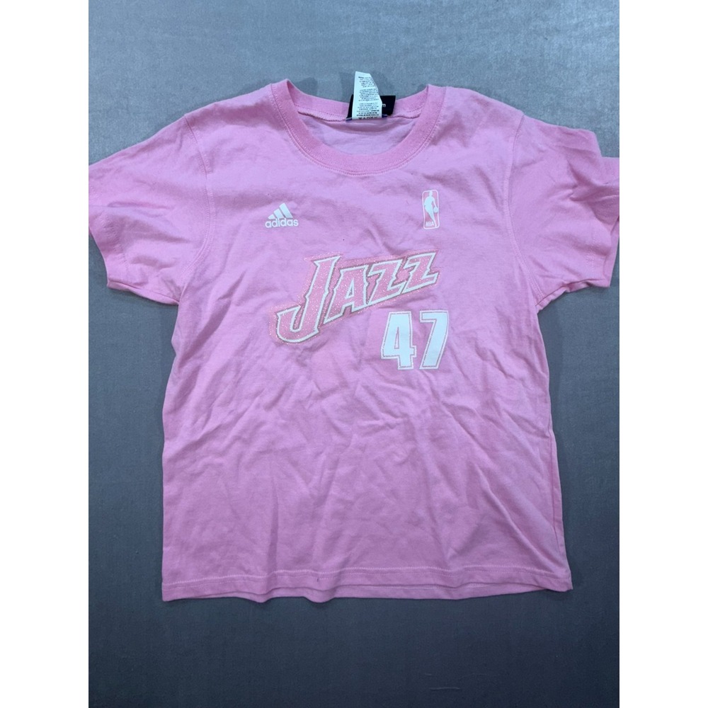 New Adidas NBA Utah Jazz Andrei Kiilrenko Jersey Kids Shirt Pink size XL 16